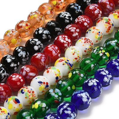Handmade Lampwork Beads Strands LAMP-H071-01C-1