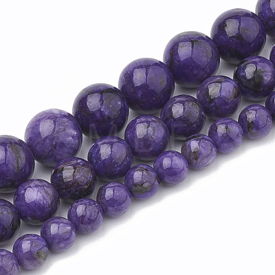 Natural Chalcedony Beads Strands G-S333-8mm-011-1
