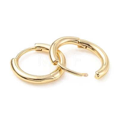 Brass Huggie Hoop Earrings KK-C024-16B-KCG-1