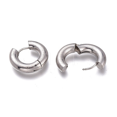 Tarnish Resistant 201 Stainless Steel Huggie Hoop Earrings EJEW-L256-05H-P-1