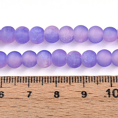Crackle Glass Beads X1-GLAA-N009-6mm-08-1