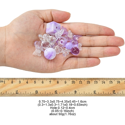Opaque & Transparent Acrylic Beads MACR-YW0002-01A-1