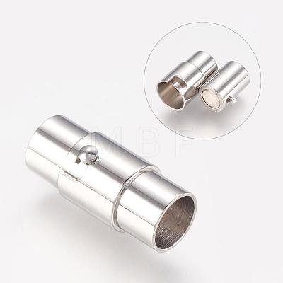 304 Stainless Steel Locking Tube Magnetic Clasps STAS-H019-4-1