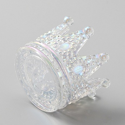 Embossed Glass Candle Holder AJEW-WH0041-83A-1