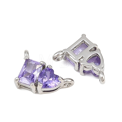 Brass Pave Cubic Zirconia Charms CU-CBA6A75-04P-10-1