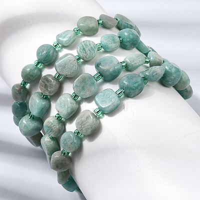 Natural Amazonite Beads Bracelets GG-CBA05D5-02B-07-1