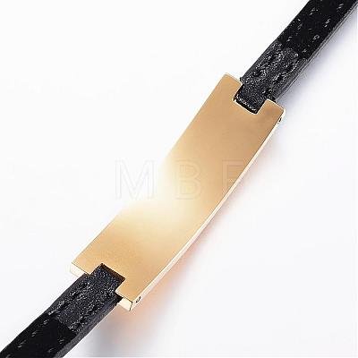 Leather Cord Wrap Bracelets BJEW-F247-05G-1
