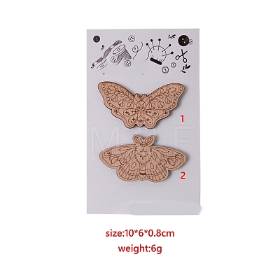 Butterfly Wood Magnetic Needle Pin PW-WG12162-01-1