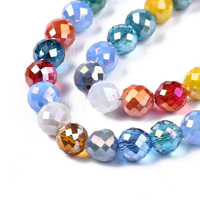 Electroplate Glass Beads Strands X-EGLA-N002-10-1