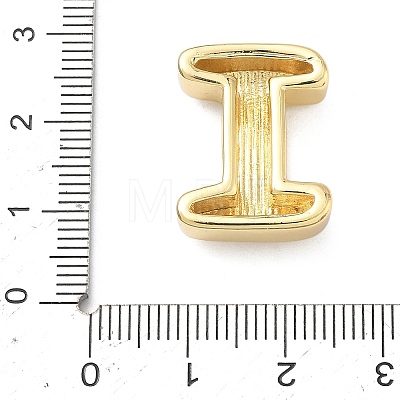 Brass Initial Beads KK-B167-27G-01I-1