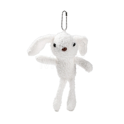 Cartoon PP Cotton Plush Simulation Soft Stuffed Animal Toy Rabbit Pendants Decorations HJEW-K043-04-1