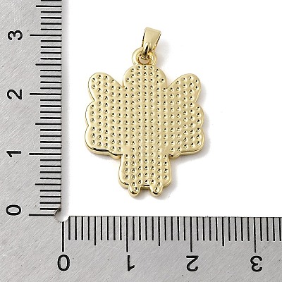 Brass Enamel Pendants KK-L262-10G-01-1