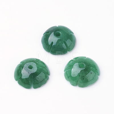 Natural Myanmar Jade/Burmese Jade Beads Caps G-E418-04-1