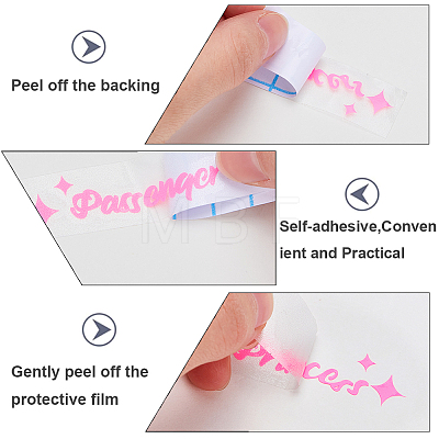 PVC Passenger Princess Self Adhesive Car Stickers STIC-WH0013-11B-1