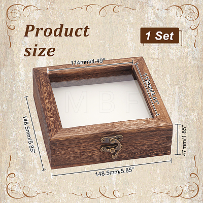 Wood Jewelry Presentation Boxes with White EVA Foam Mat Inside ODIS-WH0061-06B-1