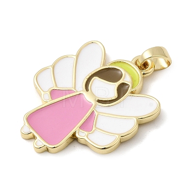 Brass Enamel Pendants KK-L262-10G-01-1