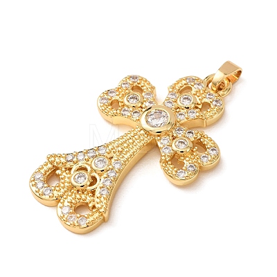 Brass Micro Pave Cubic Zirconia Pendants CU-CBA2F11-17G-01-1