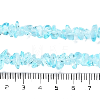 Spray Painted Transparent Glass Beads Strands GLAA-P060-01B-02-1