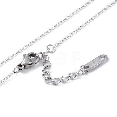 Ion Plating(IP) 304 Stainless Steel Cable Chain Necklaces NJEW-G081-06-1