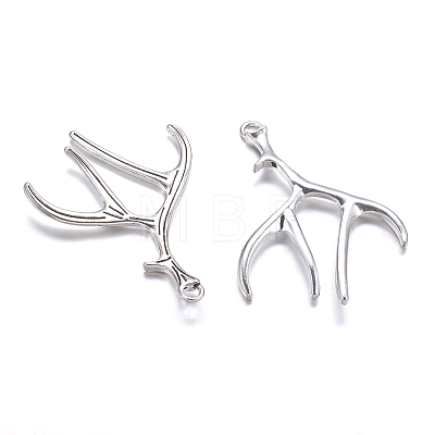 Tibetan Style Alloy Deer Antler Pendants LS-TIBEP-S261-AS-LF-1