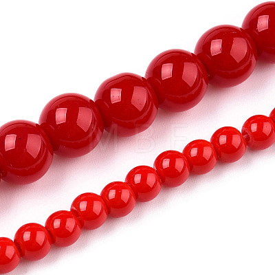 Opaque Solid Color Glass Beads Strands LS-GLAA-T032-P4mm-04-1