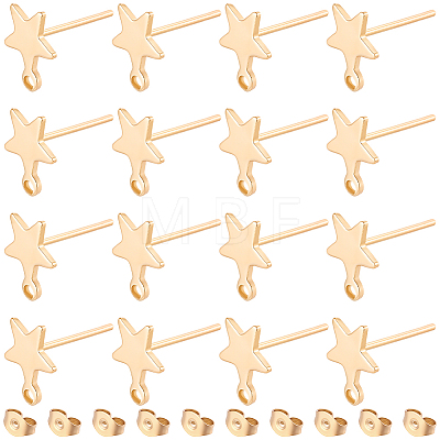 15 Pairs 304 Stainless Steel Stud Earring Findings STAS-BBC0010-24-1