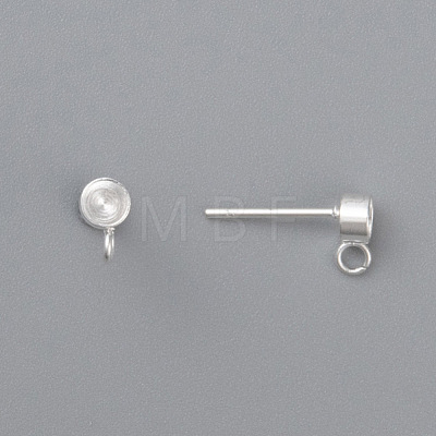 304 Stainless Steel Stud Earring Findings X-STAS-H410-04S-C-1