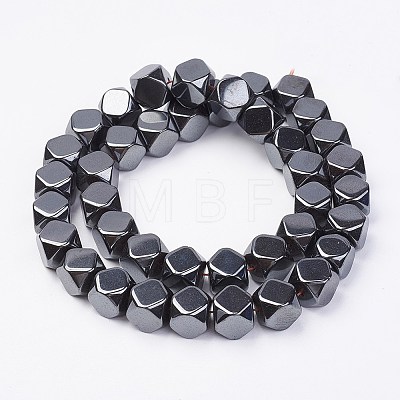 Non-magnetic Synthetic Hematite Beads Strands G-F396-19-10x10mm-1