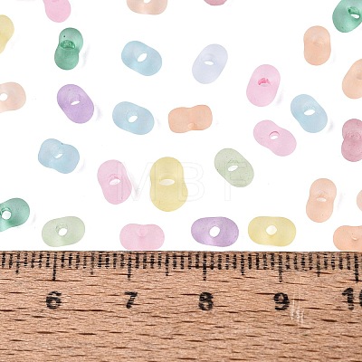 FGB Frosted Transparent Glass Seed Beads SEED-N013-06A-1