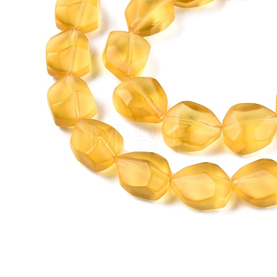 Frosted Glass Beads Strands GLAA-T023-30I-1