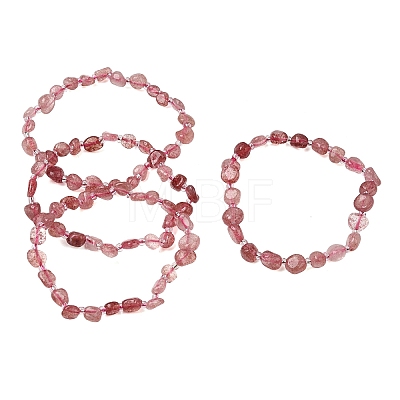 Natural Strawberry Quartz Beads Bracelets GG-CBA05D5-02A-03A-1