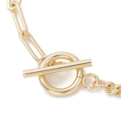 Brass Charm Bracelets BJEW-JB13363-1