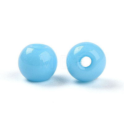 Opaque Solid Color Glass Beads GLAA-N007-4mm-A02-1