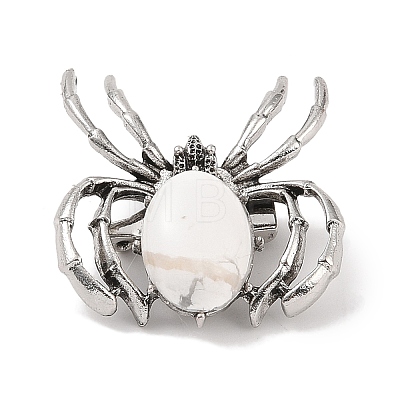 Natural Howlite Brooches G-A224-01AS-07-1