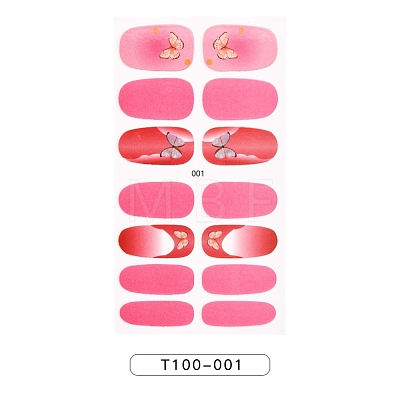 Full Cover Strawberry Flower Nail Stickers MRMJ-T100-001-1