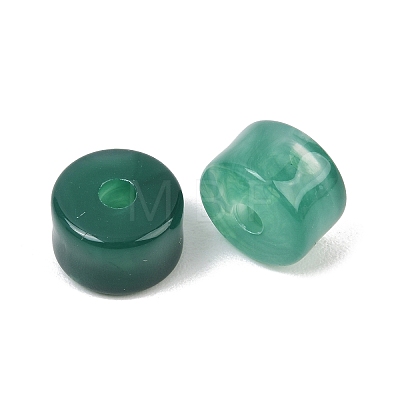 Two-Color Opaque Acrylic Imitation Gemstone Beads AC-CBA3EFE-02S-1