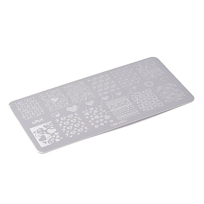 Tarnish Resistant 410 Stainless Steel Nail Art Stamping Plates MRMJ-P020-02P-03-1
