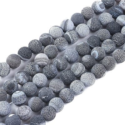 Natural Weathered Agate Beads Strands G-L534-M-10mm-1