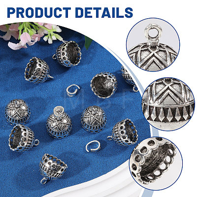 10Pcs Alloy Pendant Bails FIND-CA0011-52B-1