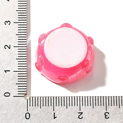 Electroplate UV Plating Opaque Fruit Resin Cabochons CRES-U004-03F-1