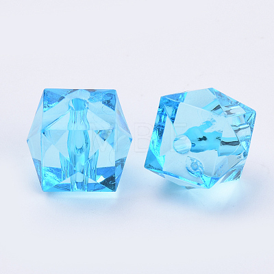 Transparent Acrylic Beads TACR-Q259-8mm-V40-01-1