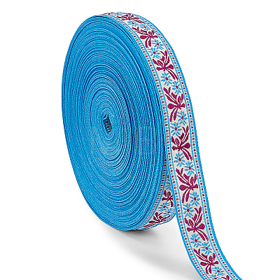 25 Yards Vintage Jacquard Nylon Ribbon OCOR-ME0001-87-1