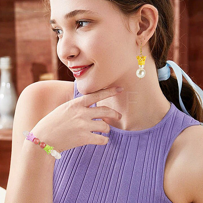 80Pcs Spray Painted Acrylic Beads OACR-TA0001-76-1