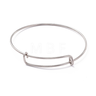Unicraftale Adjustable 304 Stainless Steel Expandable Bangle Making BJEW-UN0006-35P-1