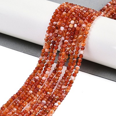Natural Banded Agate Beads Strands G-P553-G09-02-1