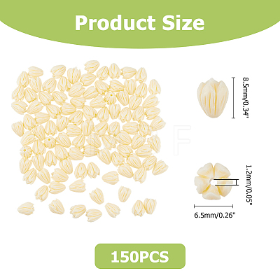150pcs Shell Pikake Flower Beads FIND-HS0001-07-1