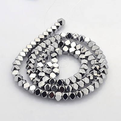 Electroplate Non-magnetic Synthetic Hematite Beads Strands G-J212A-02-1