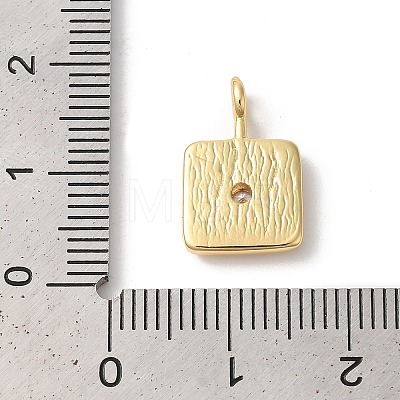 Rack Plating Brass Clear Cubic Zirconia Pendants KK-Z056-23G-1