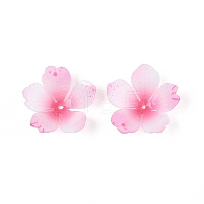 Flower Acrylic Bead Caps SACR-T017-51C-1