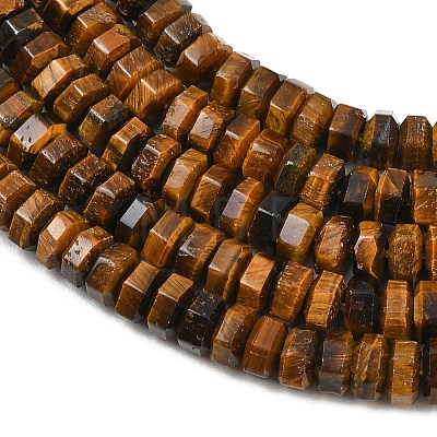 Natural Tiger Eye Beads Strands G-G317-A27-3X6MM-1